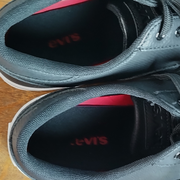 Levi's black synthetic leather mens casual fashion shoes - Picture 4 of 15